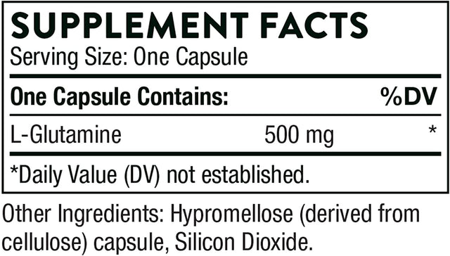 Thorne L-Glutamine - Amino Acid Supplement for GI Health and Immune Function - 90 Capsules