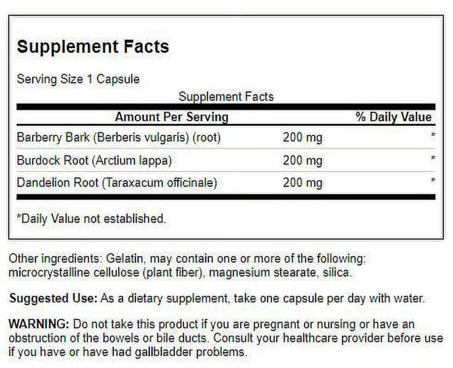 Swanson Full Spectrum Herbal Gallbladder Care 60 Capsules