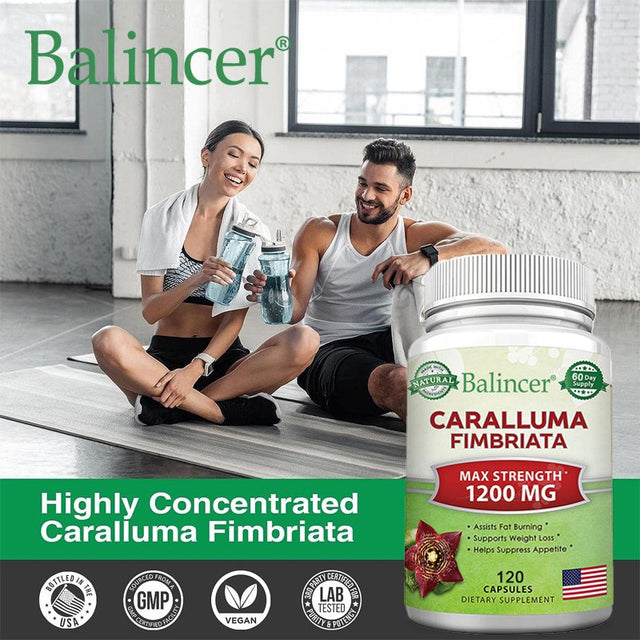 Balincer Caralluma Fimbriata 1200Mg, Natural Extract Weight Loss Diet Pill Supplement, Plant Root Appetite Suppressant and Pure Energy Booster, Maximum Strength Slim Fat Burner