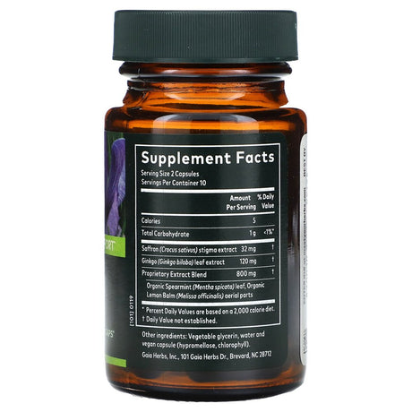 Gaia Herbs Nootropic Focus, 20 Vegan Liquid Phyto-Caps