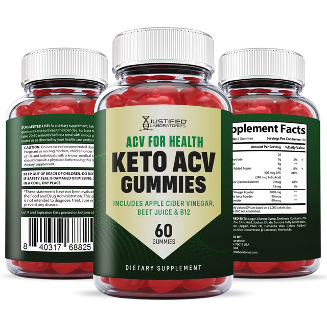 (5 Pack) ACV for Health Keto ACV Gummies 1000MG Dietary Supplement 300 Gummys