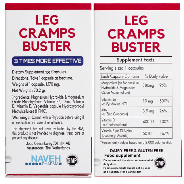 MAGNOX Leg Cramps Buster Magnesium Supplements for Muscle Ache High Absorption 380 Mg 60 Capsules