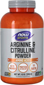 NOW Sports Nutrition, Arginine & Citrulline Powder, 1:1 Ratio, Amino Acid, 12-Ounce