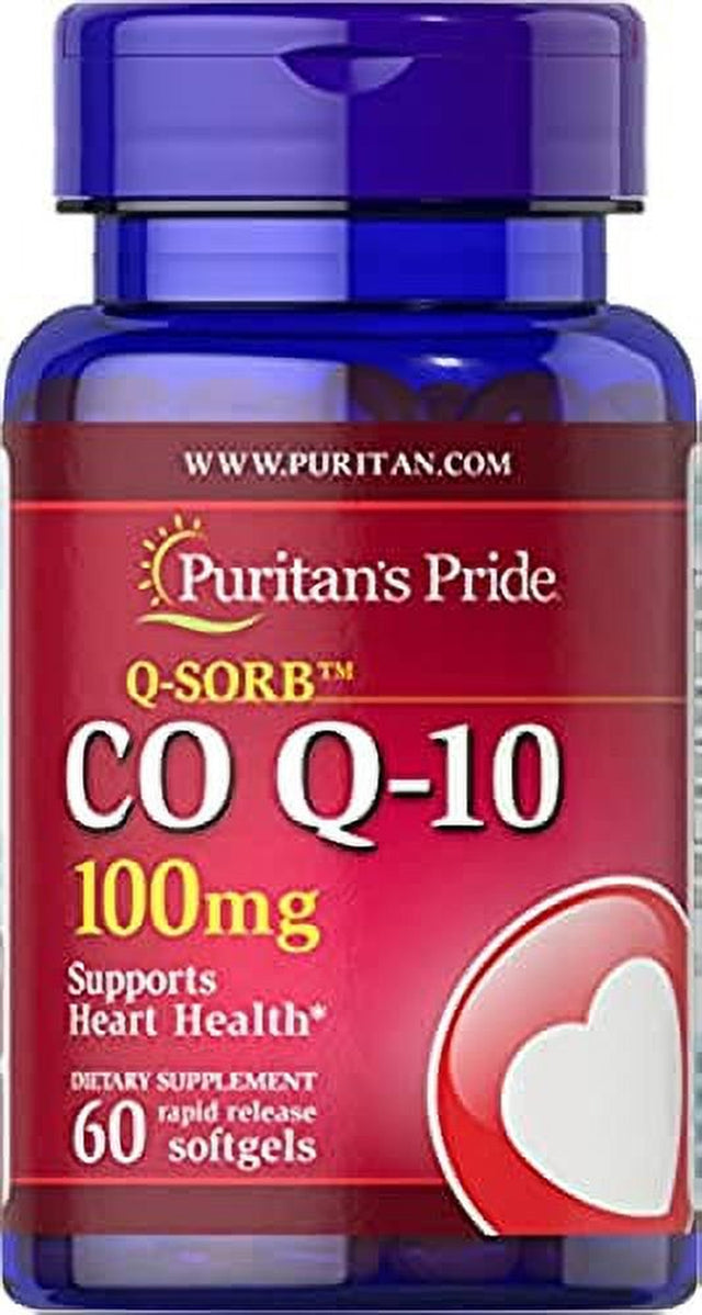 Q-Sorb Coq10 100Mg, Supports Heart Health, 60 Rapid Release Softgels by Puritan'S Pride, 60 Ct