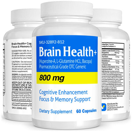 Brain Health Pharmaceutical-Grade Brain Supplements, Vitamins, Vitasource