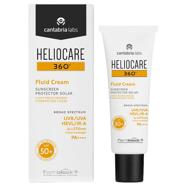 Heliocare 360 Fluid Cream Sunscreen with Fernblock Bioshield SPF 50+