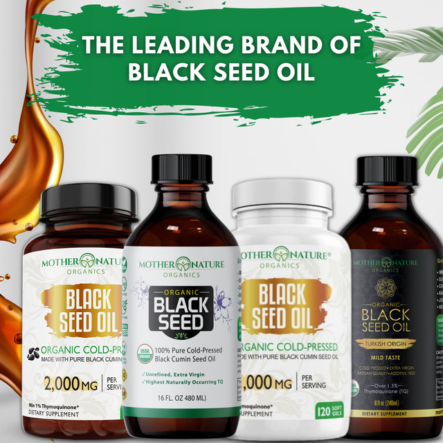 USDA Organic Black Seed Oil (4Oz ) Premium Cold Pressed, Non-Gmo, Unrefined, Vegan Nigella Sativa Oil High Potency Aids in Digestive Health, Immune Support, Brain Function, Joint Mobility