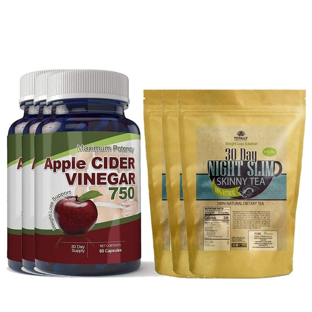 Night Slim Skinny Tea and Apple Cider Capsule Combo Pack