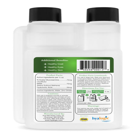 Hyalogic Hyaflex Pro-Complete Dog Joint Supplement, Canine Joint Support – Hyaluronic Acid Joint Supplement for Dogs –W/Glucosamine MSM Supplement 30-60 Day Supply, Cartilage & Coat Supplement