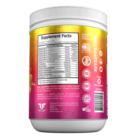 Revsupps Level up Nootropic Pre Workout Supplement, Brain-Boosting Enhanced Focus Support Formula