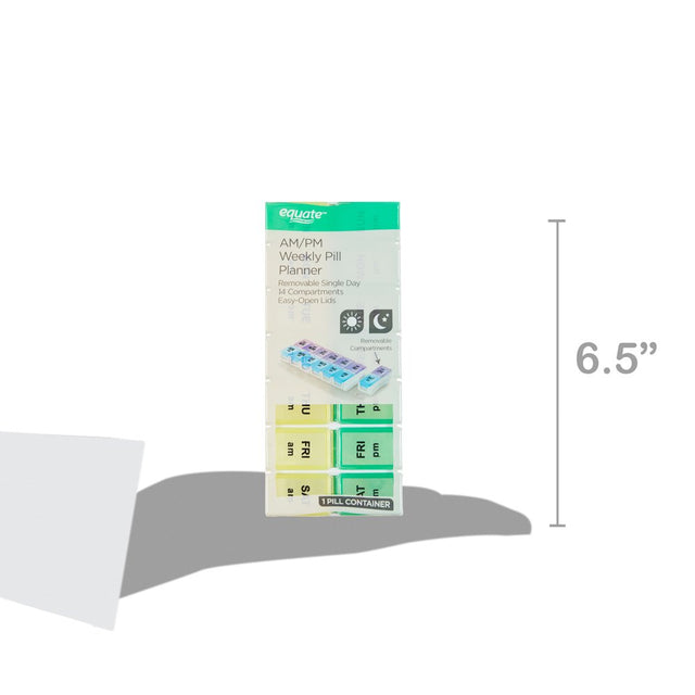 Equate AM/PM Weekly Pill Planner with Removable Days