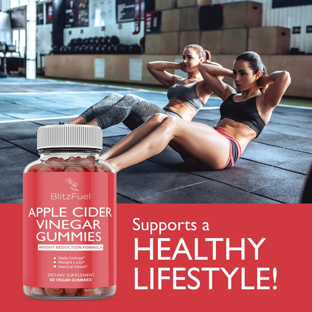 Blitzfuel Apple Cider Vinegar Gummies – Fomulated with the Mother for Complete Cleanse & Detox – Folate, Vitamin B12, Pomegranate, Beetroot – Potent Weight Management Supplement 240 Gummies