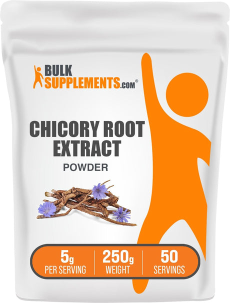 Bulksupplements.Com Chicory Extract Powder - Chicory Root Supplement, Fiber Supplement, Chicory Root Powder - Chicory Root Coffee Alternative, Gluten Free, 5G per Serving, 250G (8.8 Oz)