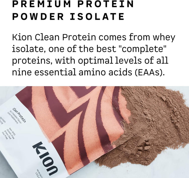 Kion Clean Protein | Grass-Fed & Pasture-Raised Whey Isolate Protein Powder | Smooth Vanilla | 30 Servings