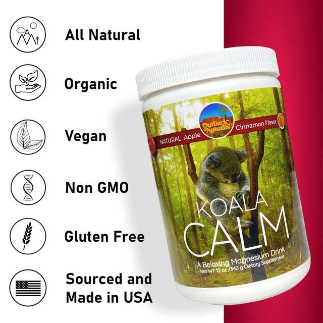 Koala Calm, Magnesium Supplement Natural Apple Cinnamon 12Oz , Better Sleep & Anti-Stress Aid