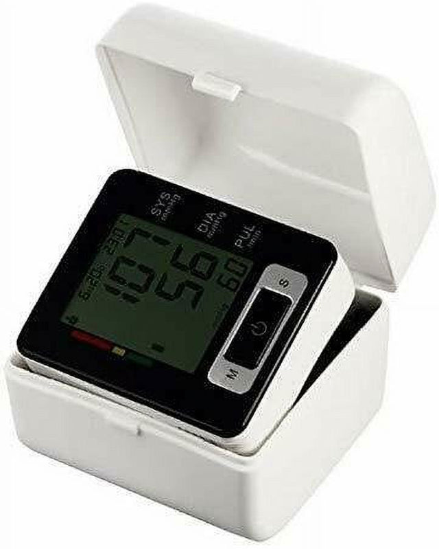 Healthpro Wrist Cuff Blood Pressure Monitor W/ Case, Memory Bank 60 Readings