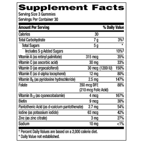 Centrum Men'S Organic Multigummies, Men'S Multivitamin Gummies, Organic Multivitamin for Immune Support, Energy, and Muscle Function - 90 Count