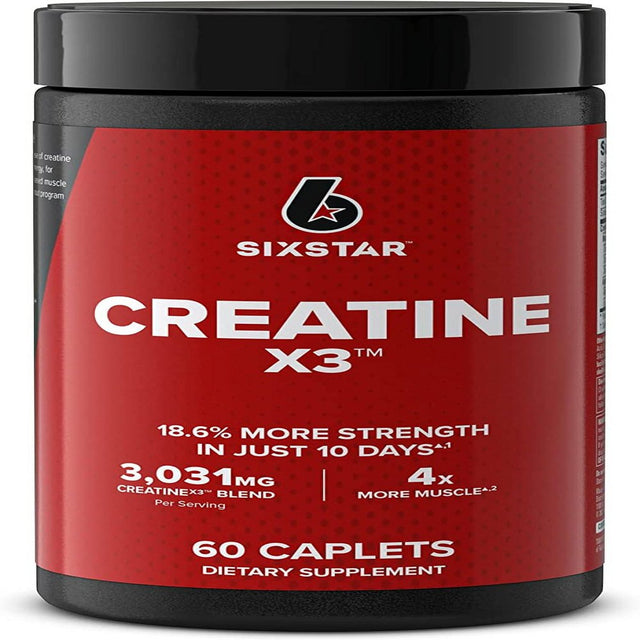 Six Star Creatine Pills Post Workout X3 Creatine Capsules Creatine Monohydrate Blend Muscle Recovery & Muscle Builder for Men & Women Creatine Supplements, 20 Servings Pills 60 Count (Pack of 1)