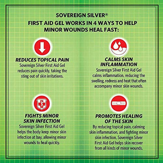 Sovereign Silver Bio-Active Silver Hydrosol for Immune Support - 10 Ppm, 4Oz (236Ml) Dropper plus 2Oz First Aid Gel - Homeopathic Medicine - plus Stress Bal