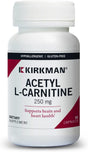 Kirkman - Acetyl L-Carnitine 250 Mg - 90 Capsules - Supports Sustained Cellular Energy Production - Hypoallergenic