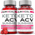 (2 Pack) Slimxcel Keto ACV Gummies - Apple Cider Vinegar Supplement for Weight Loss - Energy & Focus Boosting Dietary Supplements for Weight Management & Metabolism - Fat Burn - 120 Gummies