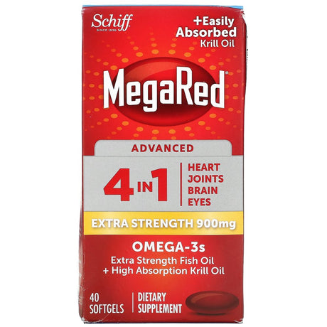 Schiff, Megared, Advanced 4 in 1 Omega-3S, Extra Strength, 900 Mg, 40 Softgels