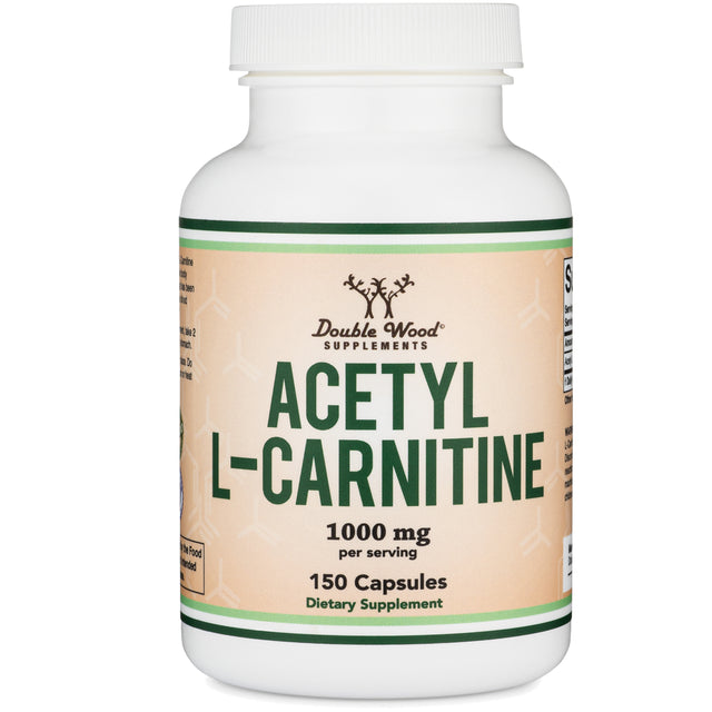 Acetyl L Carnitine (150 Capsules, 75 Day Supply) 1,000Mg ALCAR for Brain Function Support, Memory, Attention, and Stamina - Made and Tested in the USA by Double Wood Supplements