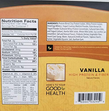 Ideal Protein Compatible Fitwise High Protein & Fiber Divine Vanilla Bars