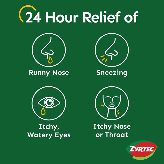 Zyrtec 24 Hour Allergy Relief Tablets, 40 Count Bonus Pack