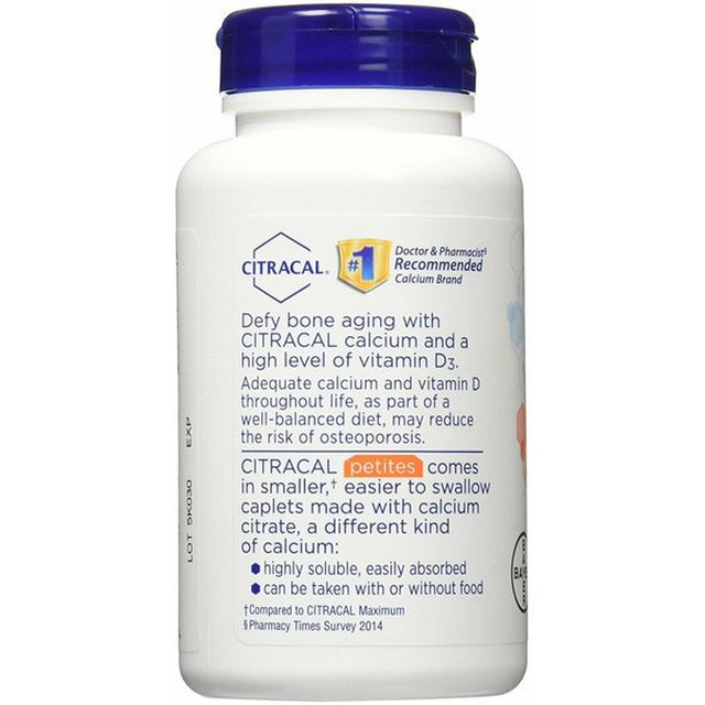 Citracal Calcium Citrate Vitamin D3 Supplement, Bone Support, 200 Ct, 2 Pack