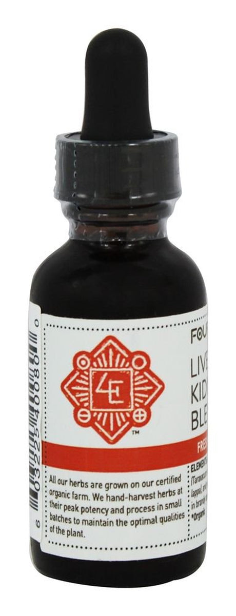 Four Elements Herbals - Fresh Herb Extract Tincture Liver Kidney Blend - 1 Oz.