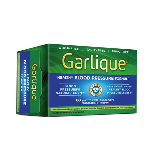 Garlique Healthy Blood Pressure Supplement, Odor Free Garlic, 1800 Mcg Allicin, 60 Ct