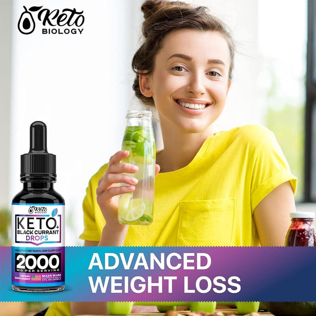 Black Currant Extract + Keto Diet Drops - Made in USA - Appetite Suppressant - Natural Keto Liquid - Keto Weight Loss