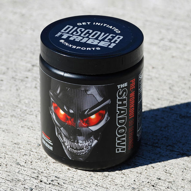 JNX SPORTS the Shadow! 350Mg of Caffeine Hard Core Preworkout -Electric Energy, Mental Focus, Superhuman Strength, Men & Women - Blue Raspberry 30 Servings