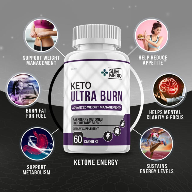 5 Pack Keto Ultra Burn Supplement Pills, Advanced Ketogenic Formula 300 Capsules