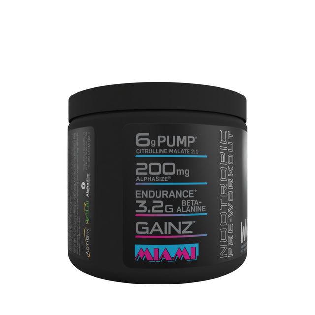 Bucked up Woke AF Pre-Workout Powder, Increased Energy, Miami, 333Mg Caffeine, 20 Servings