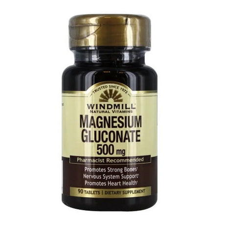 Generic Magnesium 500 Mg as Gluconate Dietary Supplement Tablets by Windmill - 90 Ea, 6 Pack