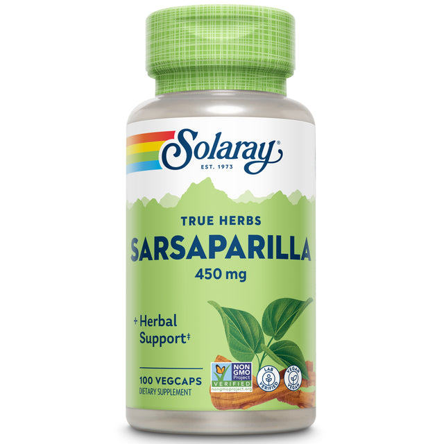 SOLARAY Sarsaparilla Root, Veg Cap (Btl-Plastic) 450Mg 100Ct