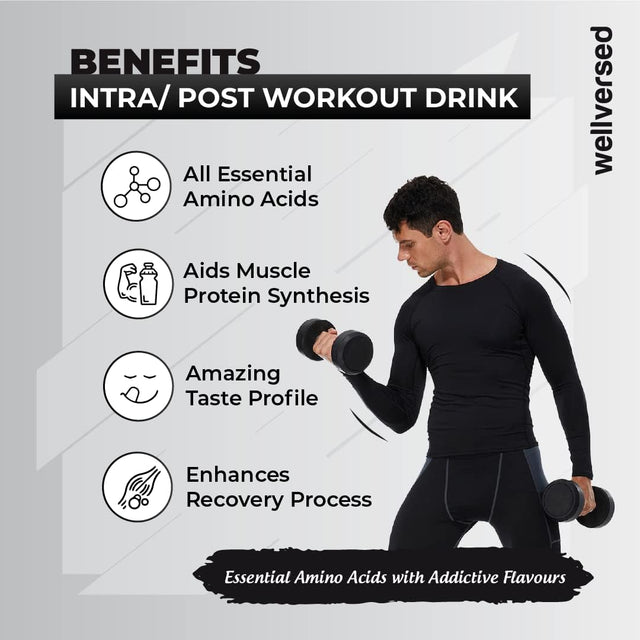 EAA 200 G - Essential Amino Acids - Intra - Workout/Post - Workout Advanced Formula Powder - EAA+BCAA, Pink Guava, 200G