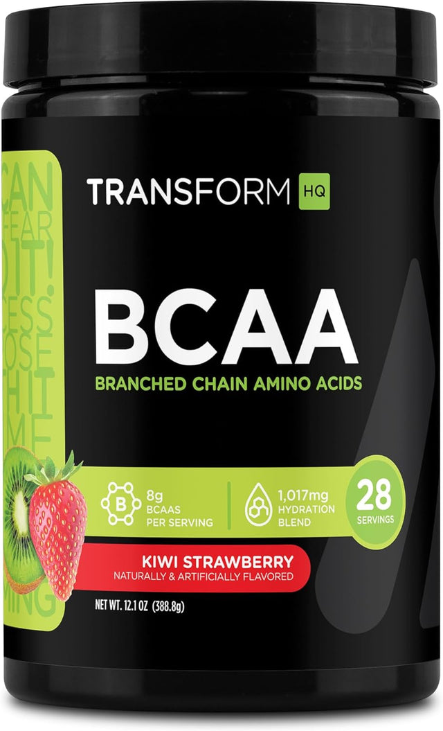 Transformhq BCAA 2:1:1 Powder - (Kiwi Strawberry) 28 Servings - Perform - Gluten Free, Non-Gmo