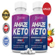 (2 Pack) Amaze Keto ACV MAX Pills 1675Mg Alternative to Gummies Dietary Supplement 120 Capsules