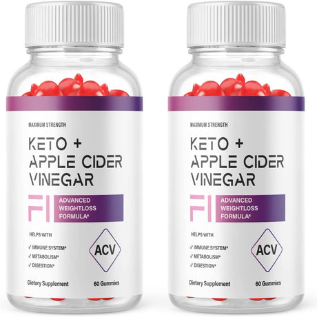 (2 Pack) F1 Keto ACV Gummies - Supplement for Weight Loss - Energy & Focus Boosting Dietary Supplements for Weight Management & Metabolism - Fat Burn - 120 Gummies