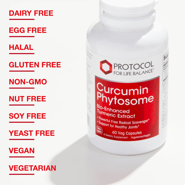 Protocol for Life Balance Curcumin PC 500 Mg - for Joints - 60 Veg Caps