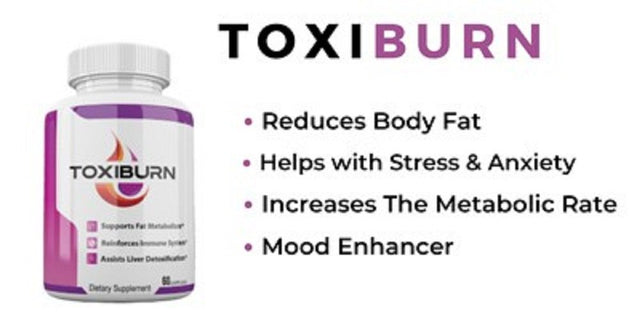 Toxiburn - Pills for Weight Loss - Energy Boosting Dietary Supplements for Weight Management and Metabolism - Advanced Ketogenic Ketones - 180 Capsules (3 Pack)