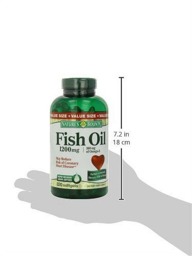 Nature'S Bounty Omega-3 Fish Oil 1200 Mg Softgels 320 Ea