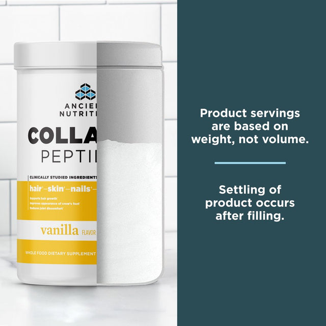 Collagen Peptides Powder by Ancient Nutrition, Vanilla Hydrolyzed Collagen, Supports Healthy Skin, Joints, Gut, Keto and Paleo Friendly, Vanilla, 8.51 Oz