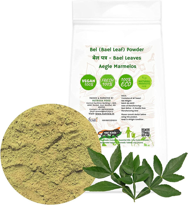 Bel Leaf Powder बेल पत्ता पाउडर BEL Leaf Powder BEL PATTA Powder BEL PATRA Powder BAILPATR Bail PATR AEGLE MARMELOS (500 GMS)