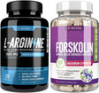 Ultimate Nitric Oxide Booster & Weight Loss Bundle – L-Arginine with Citrulline & Forskolin Extract, Potent Formula Natural Herbs for Bodybuilding, Exercise Performance, Energy Support, Max Slim Look