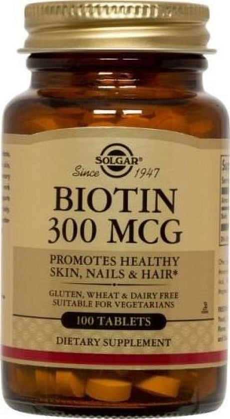 Solgar Biotin 300 Mcg - 100 Tablets