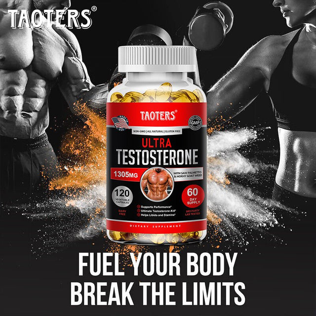 TAOTERS Natural Testosterone Booster - Increase Energy, Improve Muscle Strength & Growth